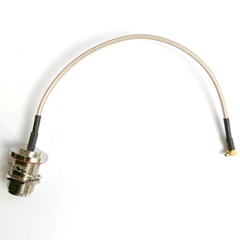 Адаптер ВЧ N-female to MMCX угловой кабель RG316 20 см CB-316U-045-020