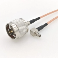 Адаптер ВЧ N male - CRC9 male, кабель RG316 15 см