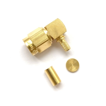 Разъем ВЧ  SMA-male угловой для кабелей G7 (RG-316), пайка/обжим Telegartner J01150A0061