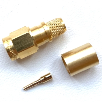 Роз'єм ВЧ R-SMA-male для кабелів G30 (SLL-240), G54 паяння/обтиск Telegartner J01150R0051