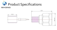 Роз'єм N-male NM-KSR400 для KSR400, SLL400, LMR400, RG-8