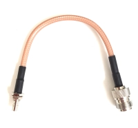 Адаптер ВЧ QMA-female в N-female кабель RG400 20 см