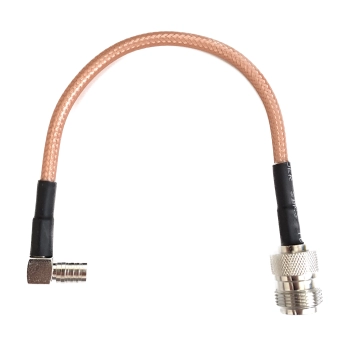 Адаптер ВЧ QMA-male в N-female кабель RG400 20 см