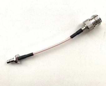 Адаптер ВЧ QMA мама в N-type мама с RG316 кабель 10 см