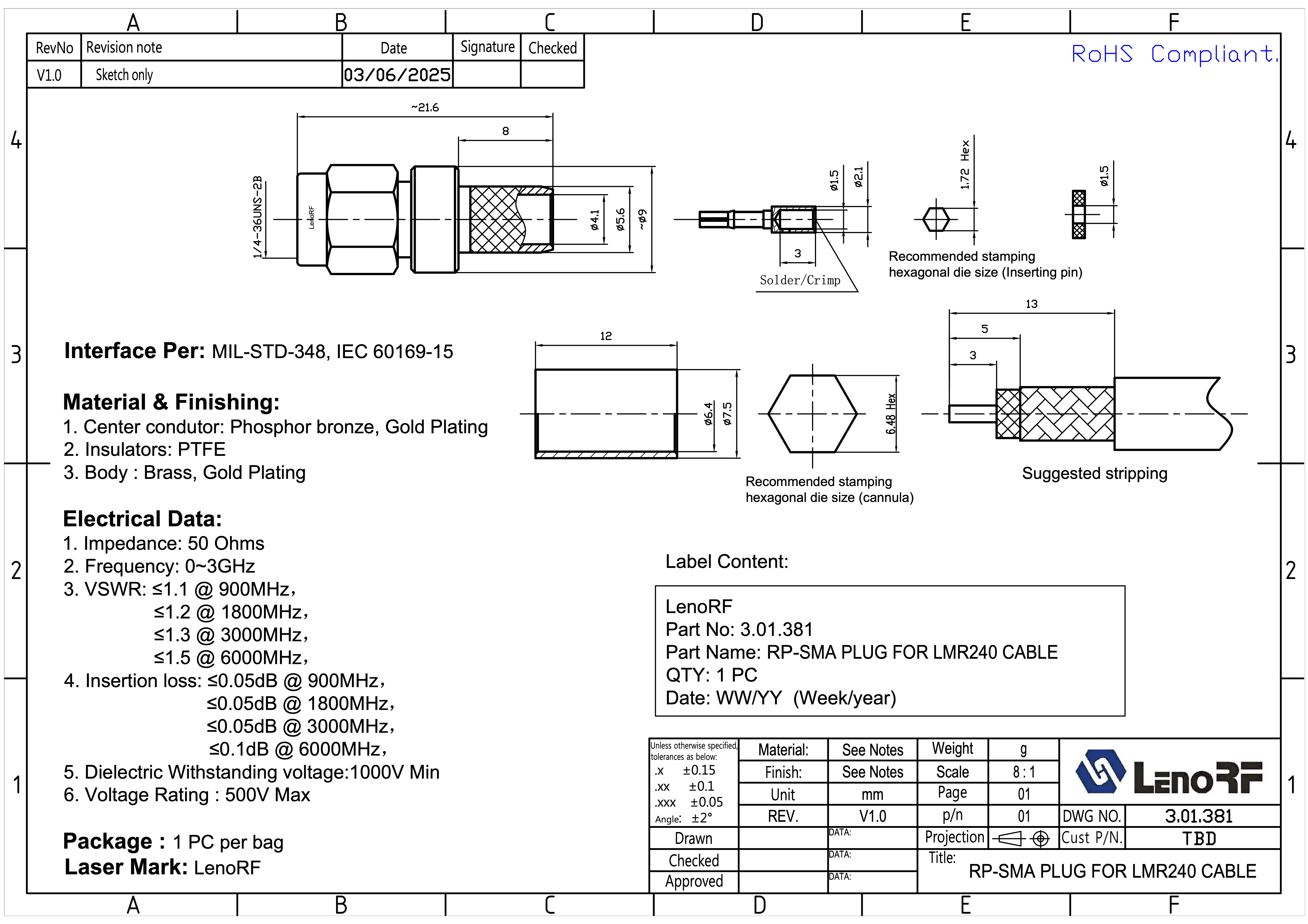 3.01.381-RP-SMA-PLUG-FOR-LMR240-CABLE