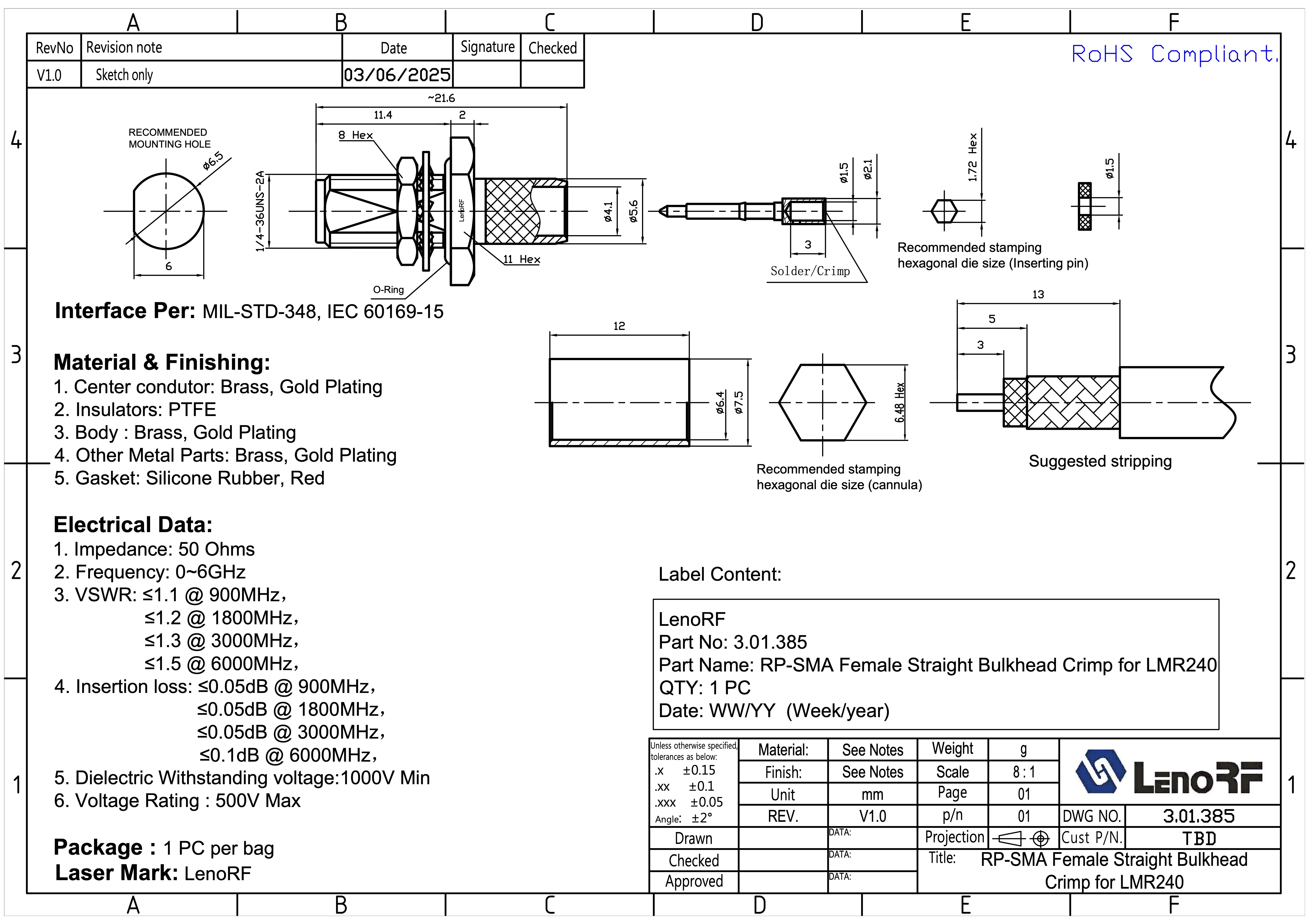 3.01.385-RP-SMA-Female-Straight-Bulkhead-Crimp-for-LMR240