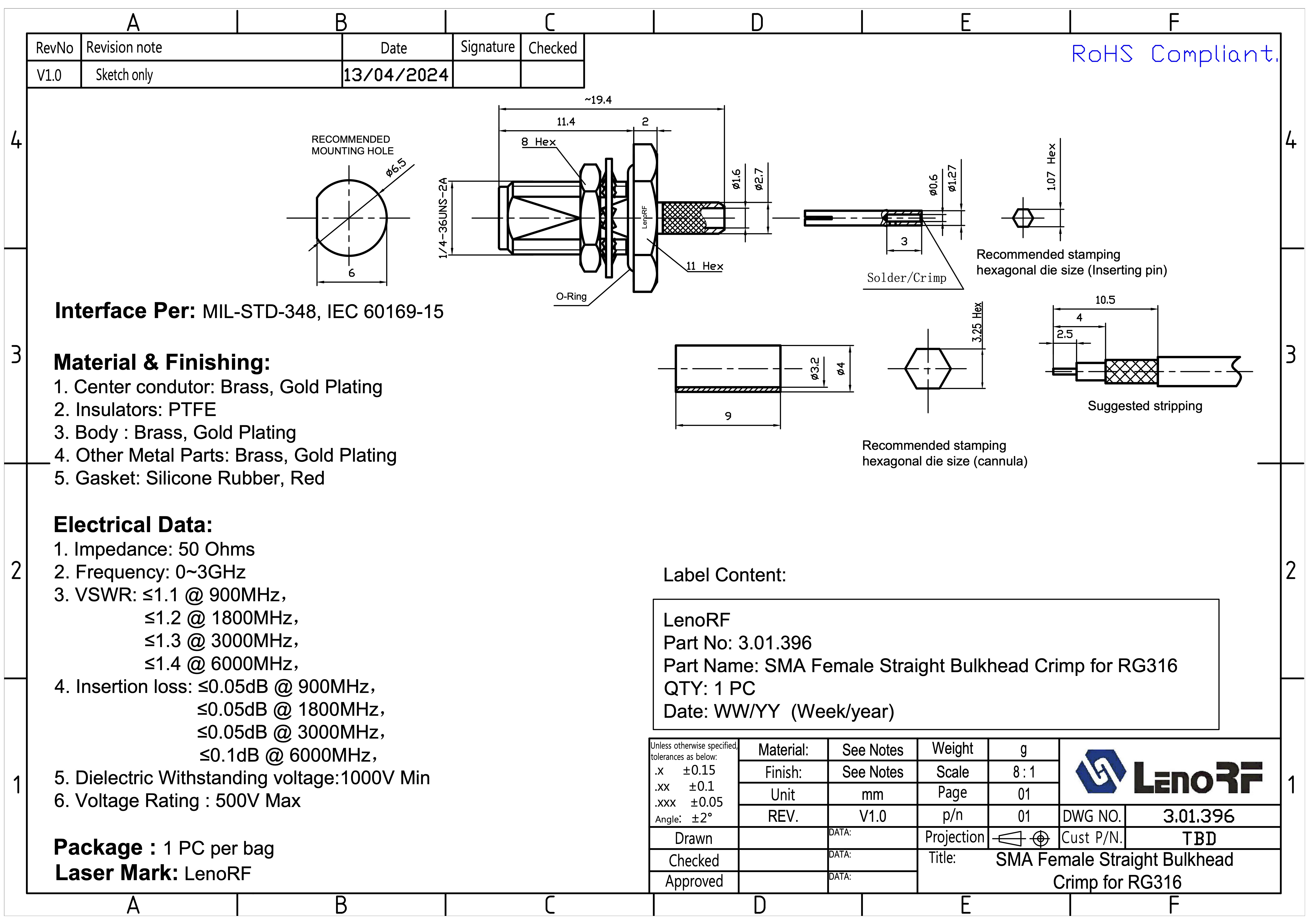 3.01.396-SMA-Female-Straight-Bulkhead-Crimp-for-RG316