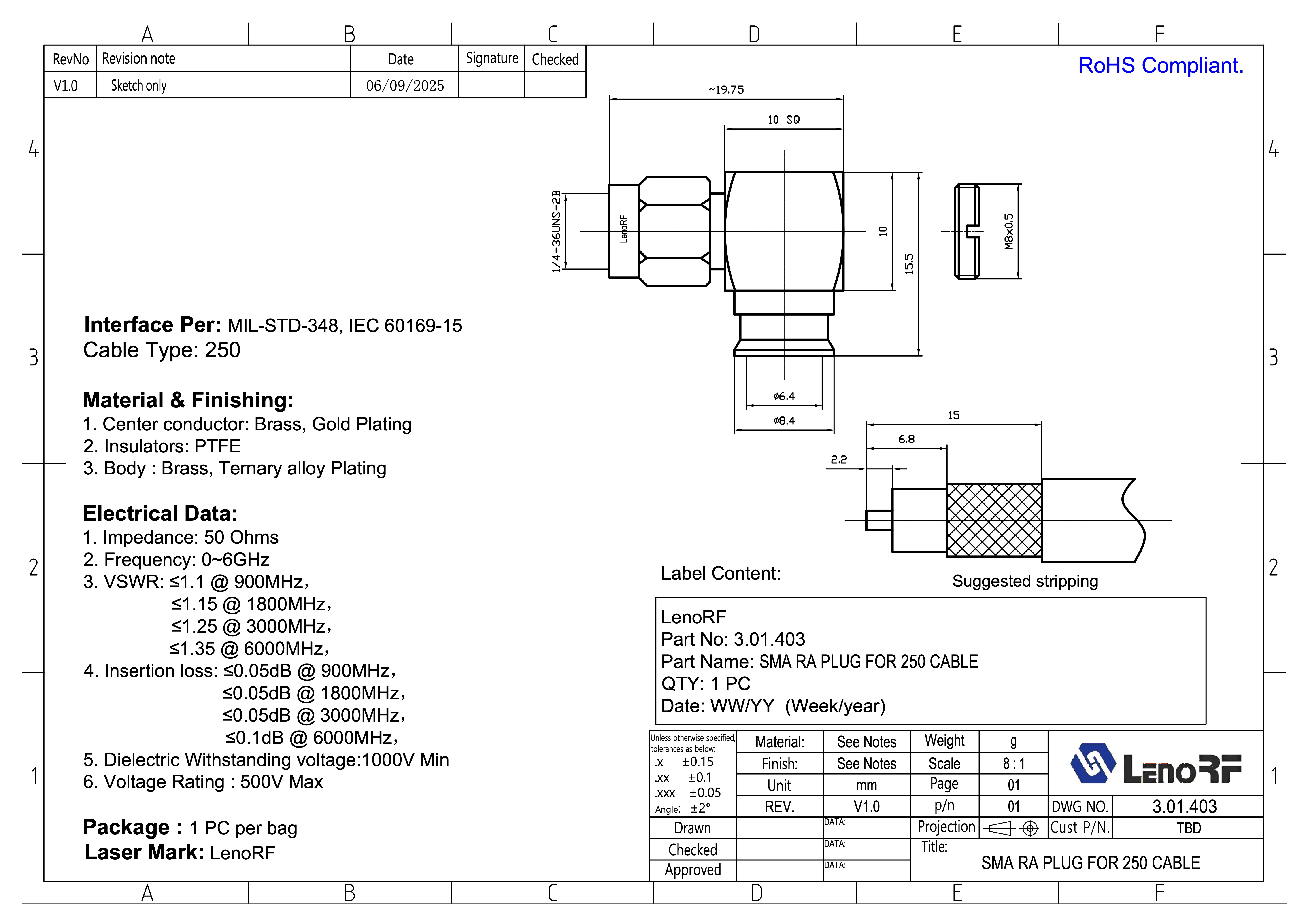 3.01.403-SMA-RA-PLUG-FOR-250-CABLE 3.01.403-SMA-RA-PLUG-FOR-250-CABLE
