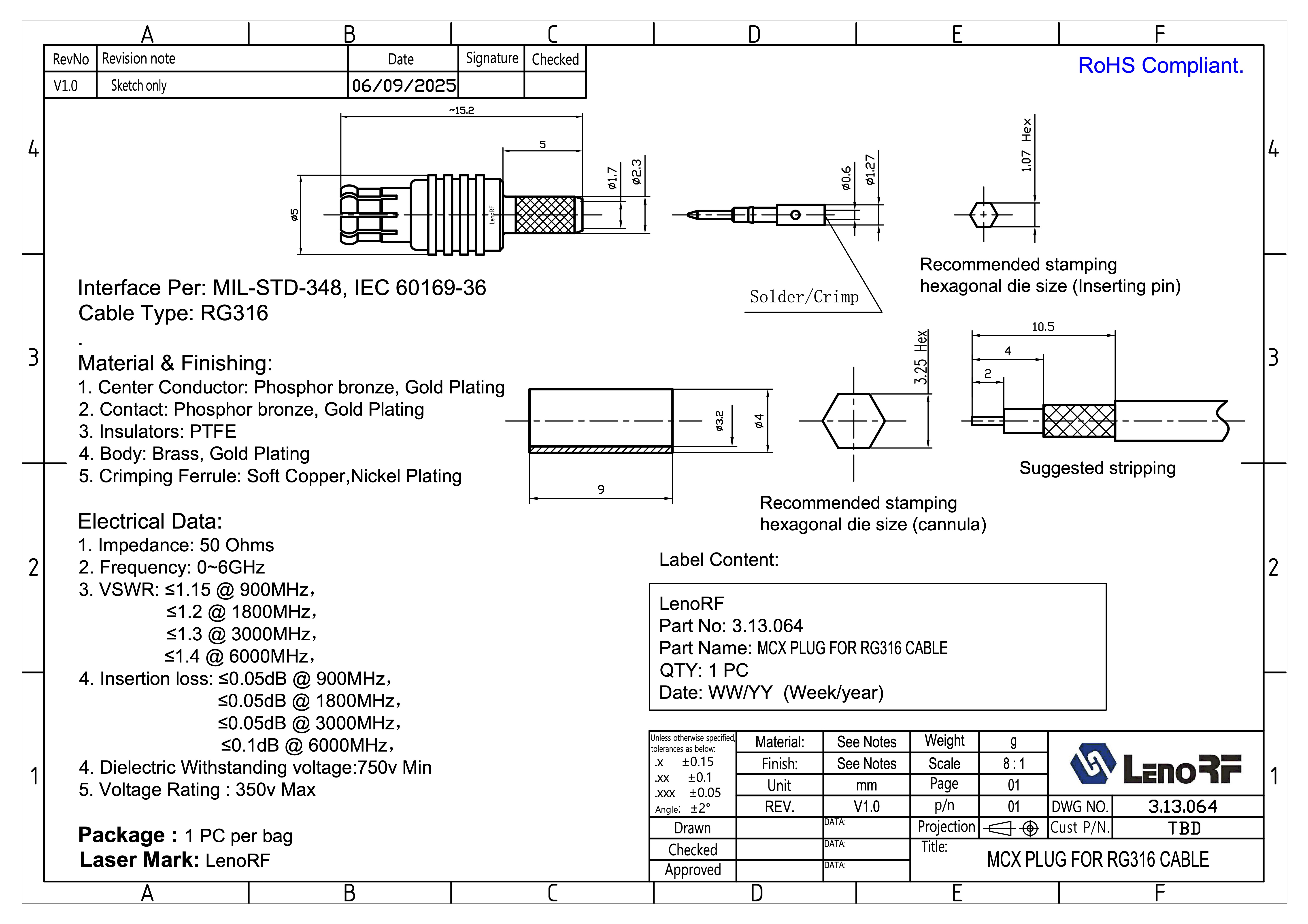 3.13.064-MCX-PLUG-FOR-RG316-CABLE
