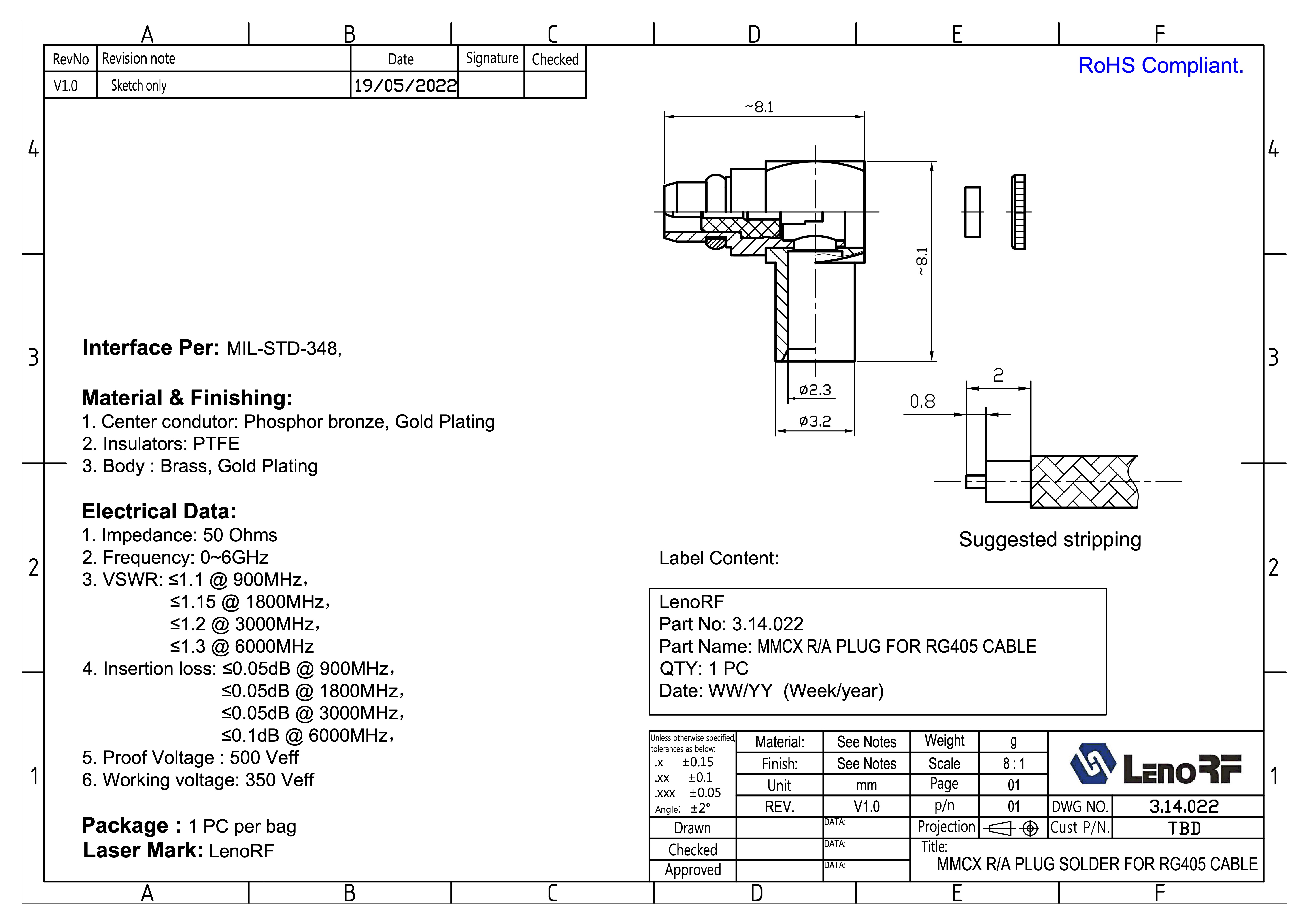 3.14.022-MMCX-R-A-PLUG-SOLDER-FOR-RG405-CABLE 3.14.022-MMCX-R-A-PLUG-SOLDER-FOR-RG405-CABLE