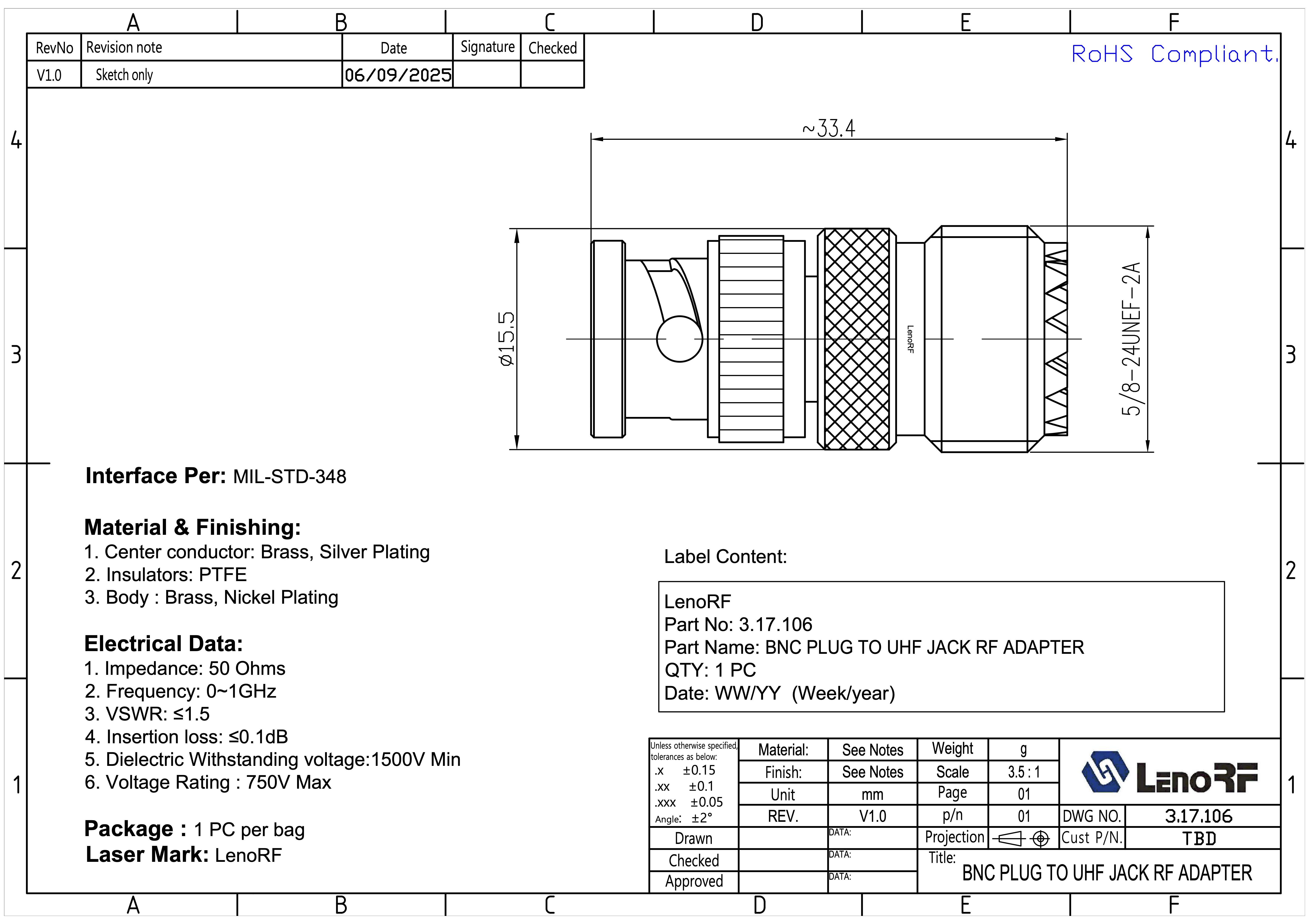 3.17.106-BNC-PLUG-TO-UHF-JACK-RF-ADAPTER