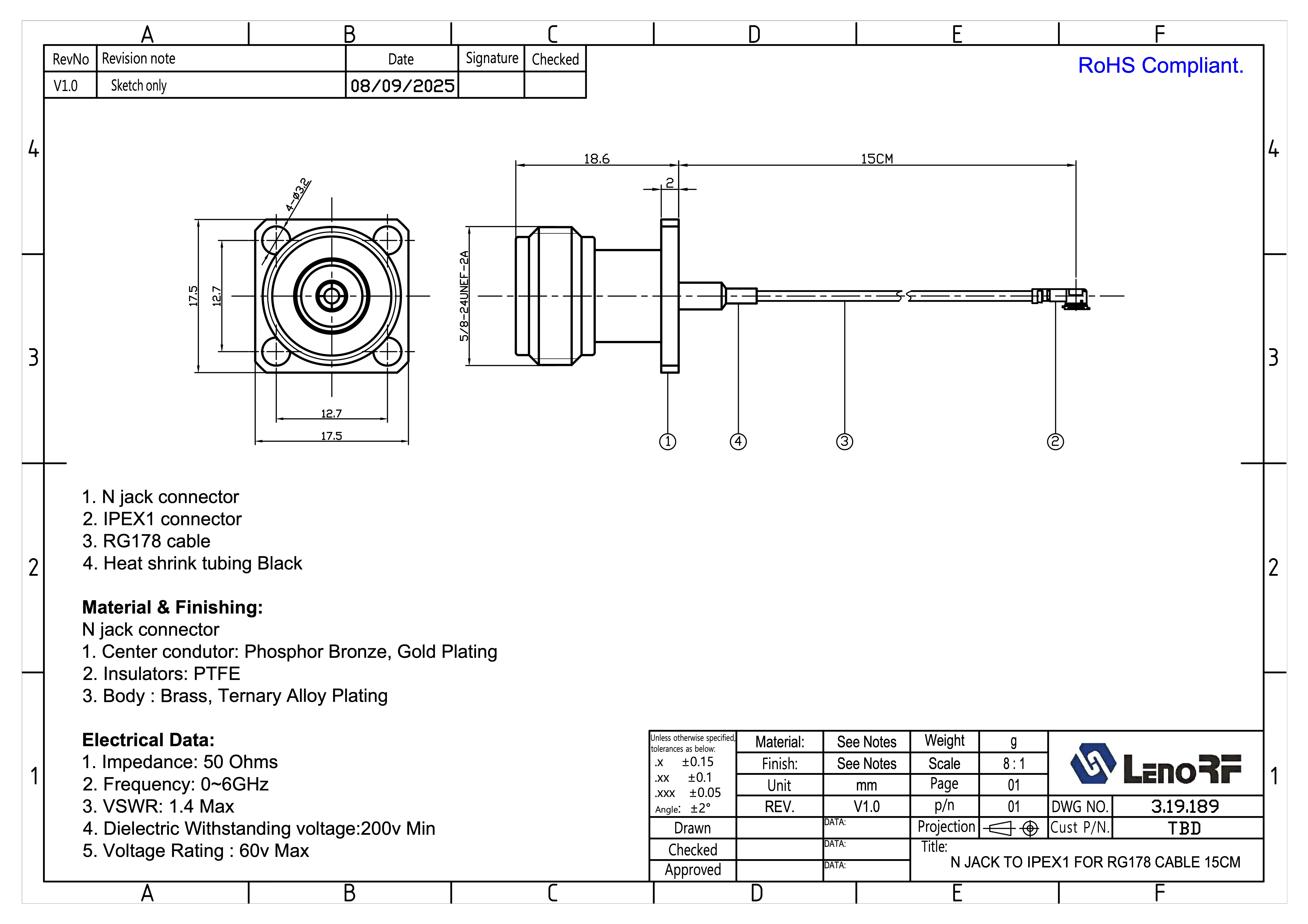 3.19.189-N-JACK-TO-IPEX1-FOR-RG178-CABLE-15CM