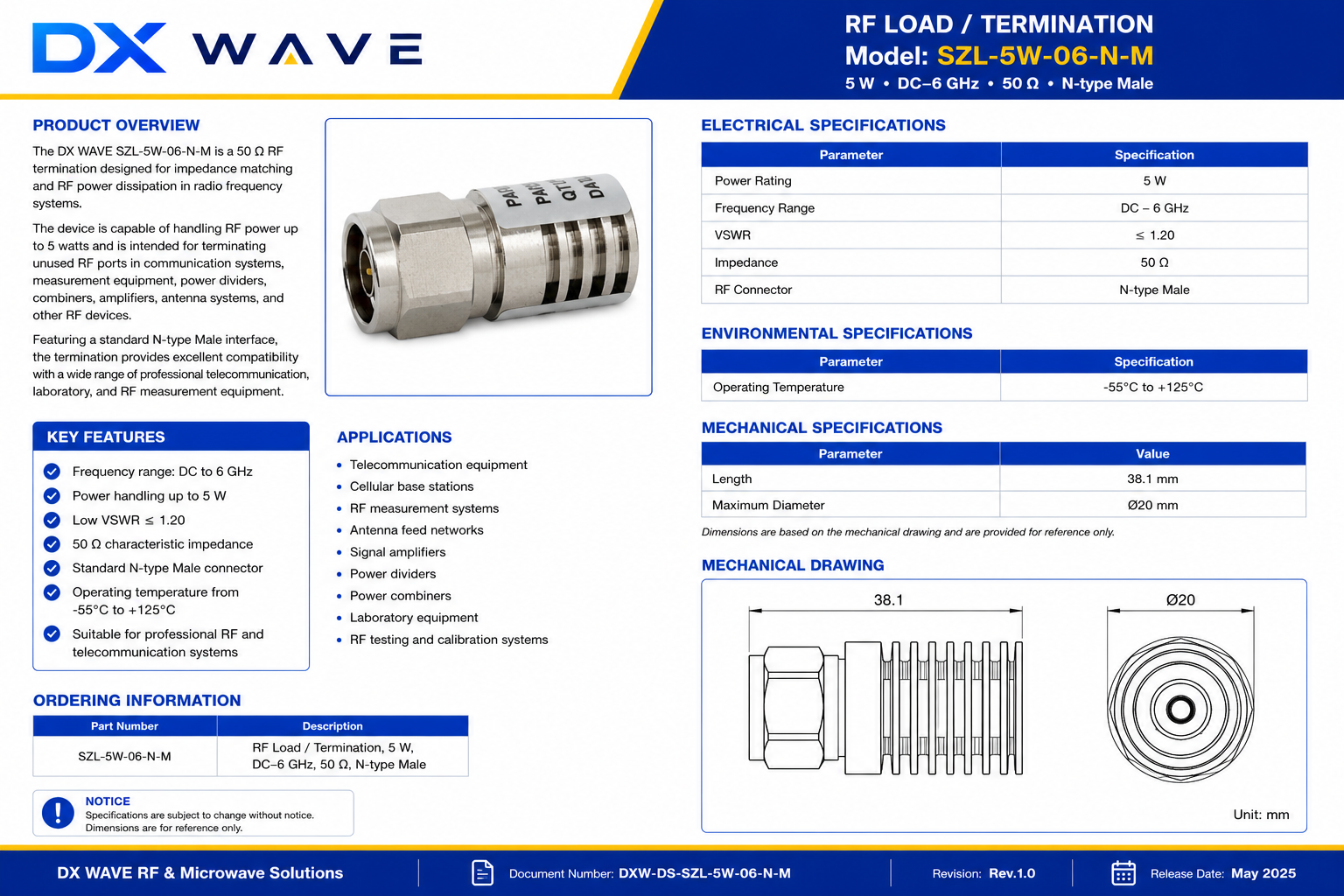 DX WAVE SZL-5W-06-N-M