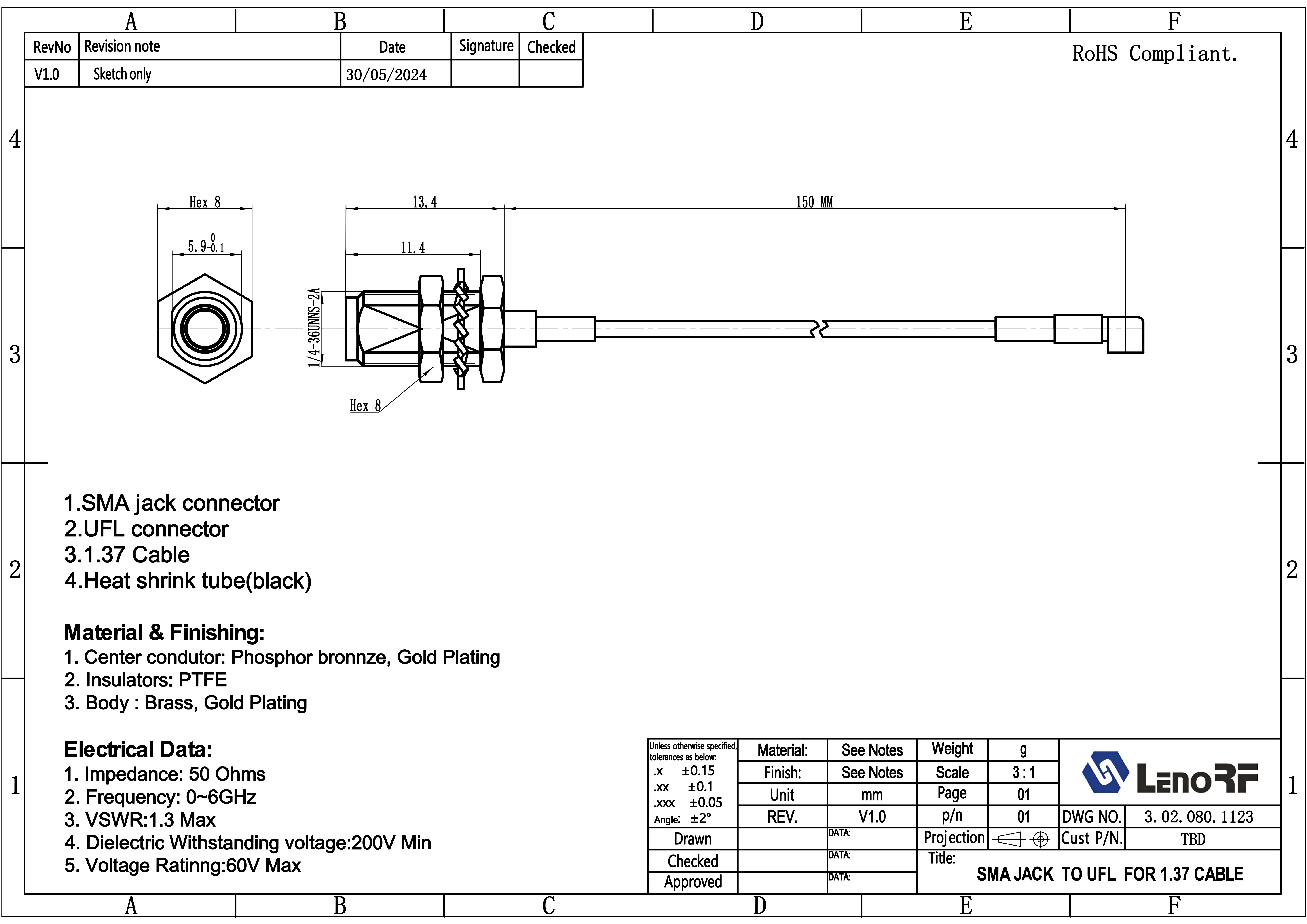 SMA-JACK-TO-UFL-FOR-1.37-CABLE SMA-JACK-TO-UFL-FOR-1.37-CABLE