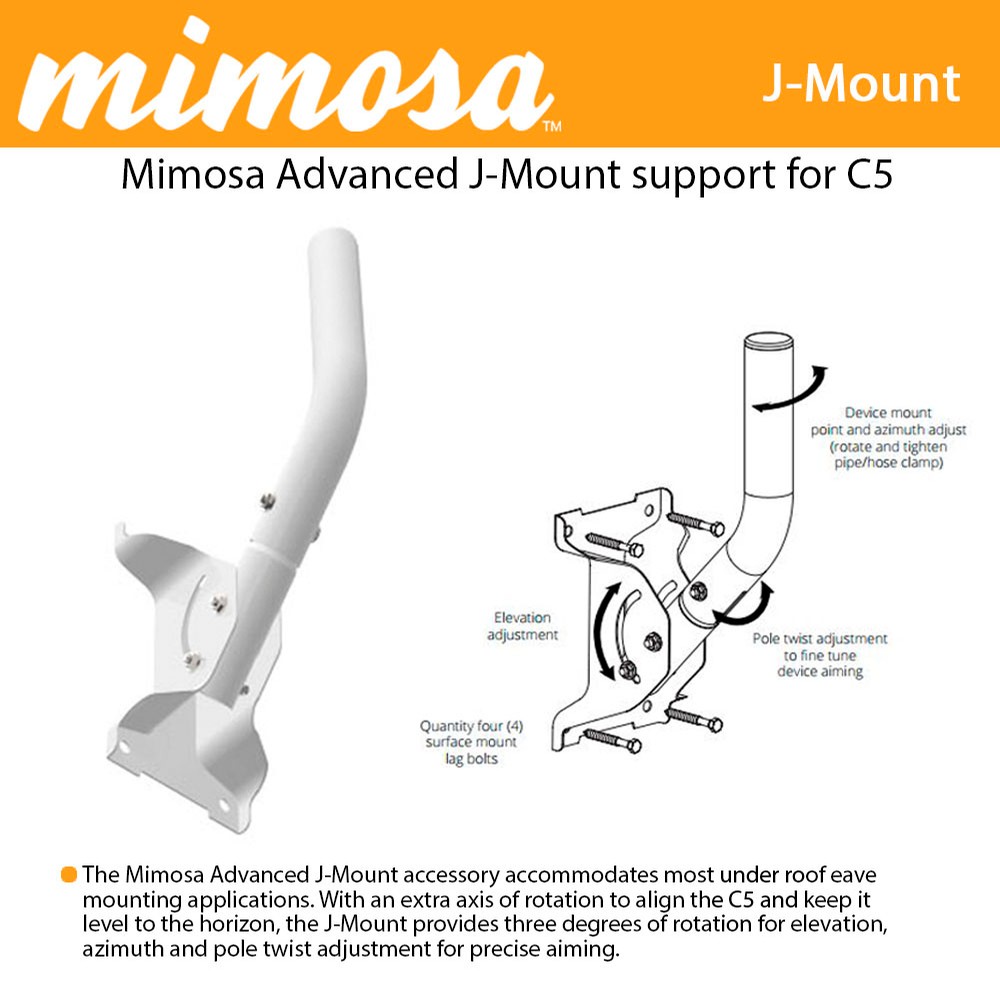 Mimosa Advanced J-Mount support for C5 (100-00043)